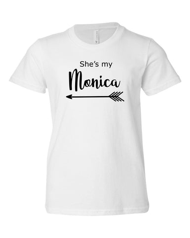 Kid Best friend shirts, she's my rachel, she's my monica, bestie Youth T-Shirt, Youth shirt, bff matching tshirt, besties matching shirt