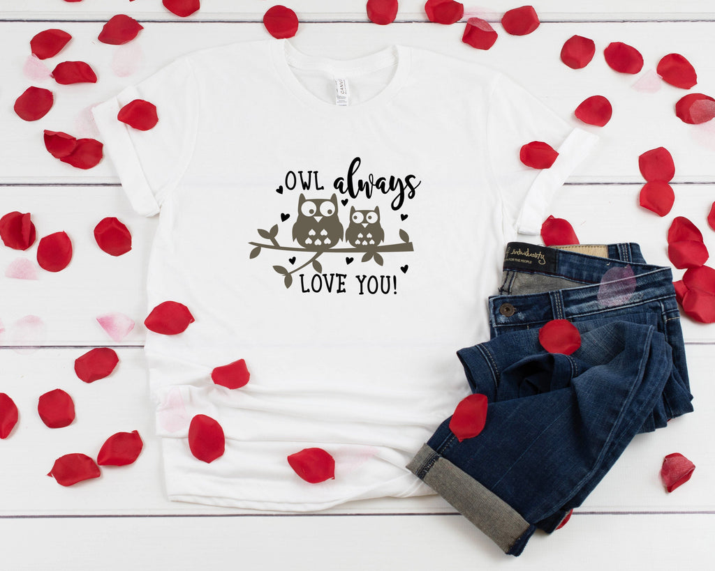 Owl Always Love You Valentine T-Shirt, Valentines Day Shirt, Heart Shirt, V Day Shirt,  Valentines Day Shirt, Heart, Love, Plaid
