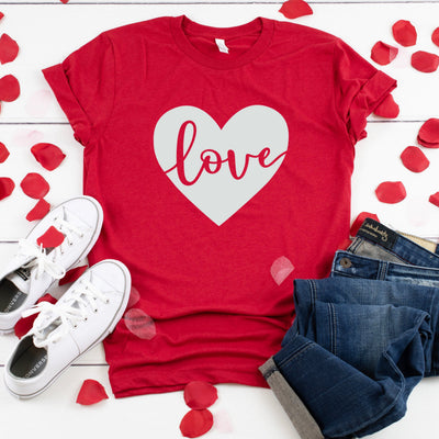 Love Heart Valentine T-Shirt, Valentines Day Shirt, Heart Shirt, V Day Shirt,  Valentines Day Shirt, Heart, Love