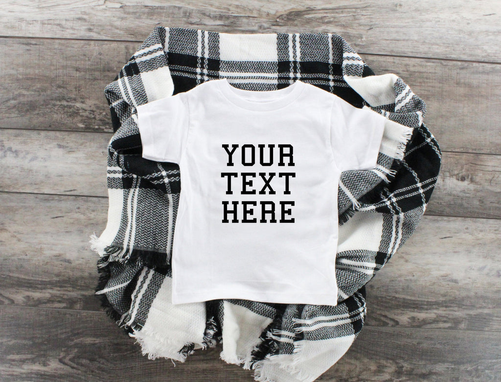 Your Custom Text Here Youth T-Shirt Tee, Custom Youth Unisex Shirts, Kid's Tee Shirt, Create Your Own Custom Shirt,
