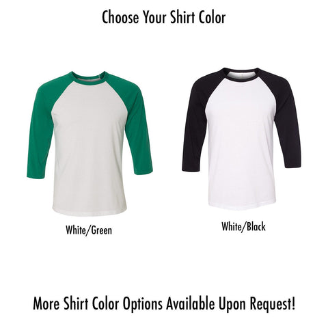 St Patrick's Day Three-Quarter Sleeve Baseball T-Shirt, Extra Lucky This Year, Mom To Be, Baby Announcement, Baby Reveal, Pregnancy Shirt