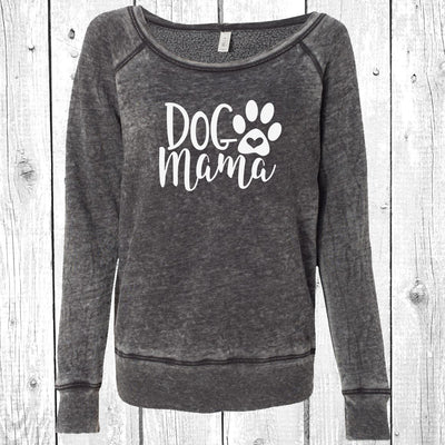 Dog Mama Paw Women's Sponge Fleece Wideneck Sweatshirt, Dog Lover Sweater, Dog Mom Sweatshirt, Pet Lover Crew Sweater, Dog Mom, Fur Mama