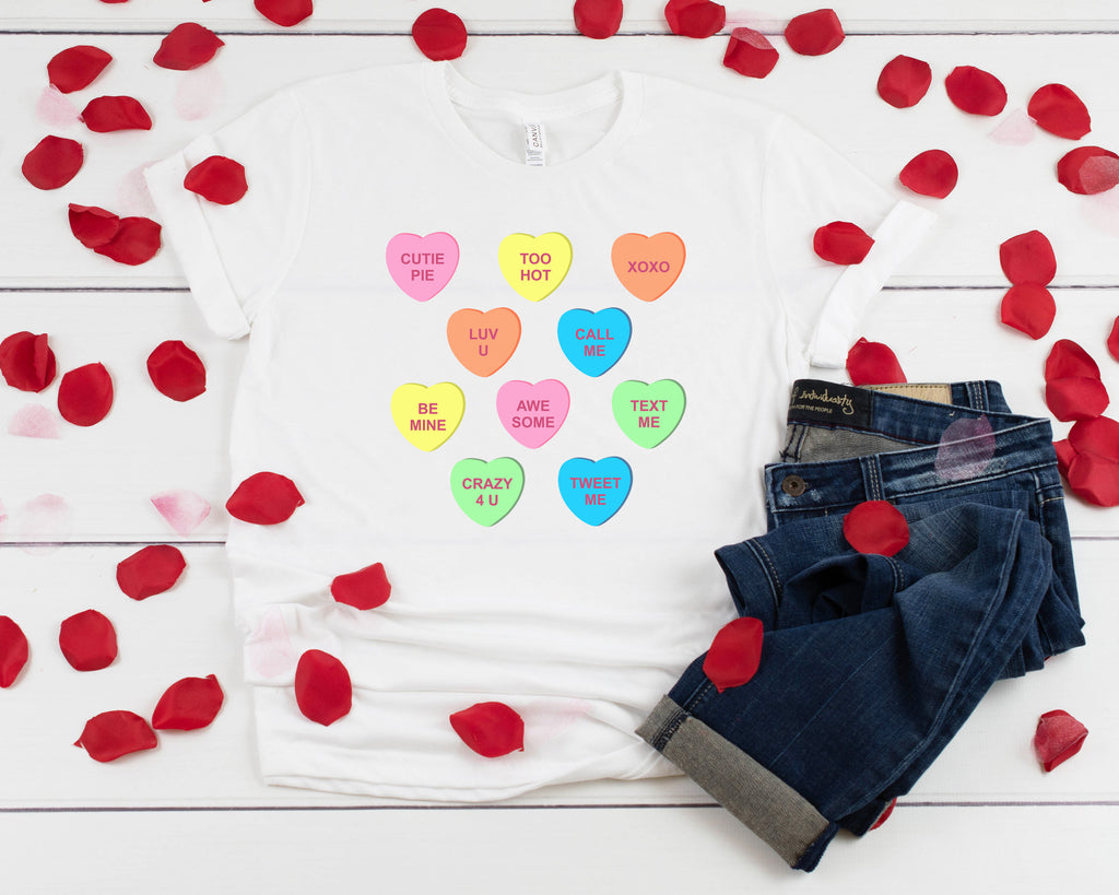 Hearts Valentine's Day Shirt, Valentines Day Funny Saying Shirt,  V-Day Shirt, Cute Funny Valentines Day Shirt, More Colors Added!