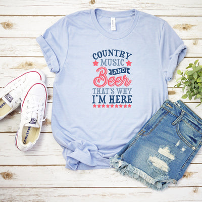 Country Music & Beer Patriotic, Country Strong Shirt, Country Music Festival, Country Concert Shirt, Country Music Shirt, Festival Shirt