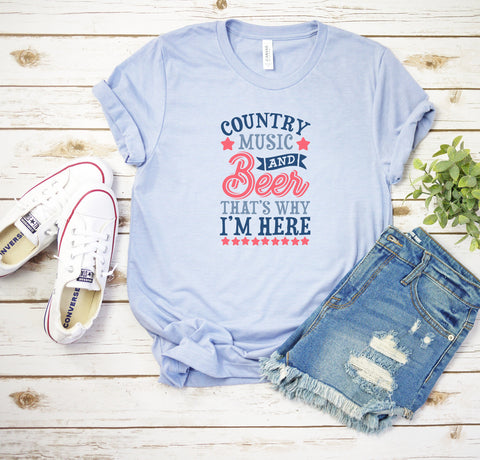Country Music & Beer Patriotic, Country Strong Shirt, Country Music Festival, Country Concert Shirt, Country Music Shirt, Festival Shirt