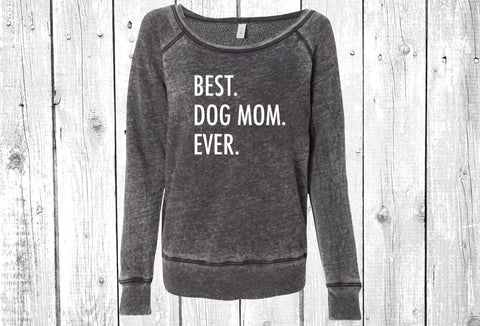 Best Dog Mom Ever Women's Sponge Fleece Wideneck Sweatshirt, Dog Mom Sweater, Wide Neck Sweatshirt, Pet Lover Sweater, Dog Mom, Fur Mama
