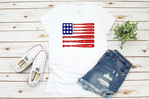 Baseball Flag Lyrics Tee Shirt, Baseball Shirts, Baseball Season shirts Baseball Game Day Shirt Unisex Shirt Game Day Shirt, Patriotic Shirt