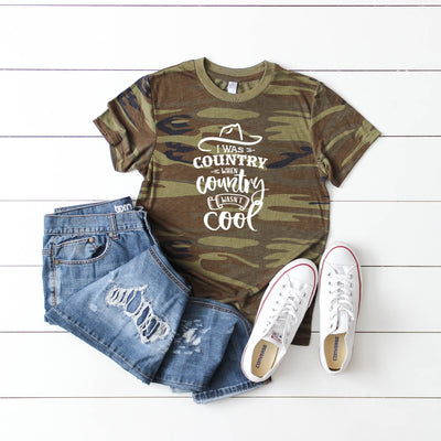 I Was Country Camo Shirt, Country Shirt, Concert Shirt, Camo Shirt, Camo Lovers, Camo Shirts, Gift Ideas