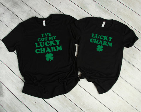 Couples Shirts St Patrick's Day T-Shirt, I've Got My Lucky Charm, Lucky Charm His & Hers, Matching Shirts, Wedding Gift, Anniversary Gift