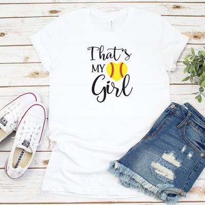 Softball That's My Girl Shirt, Softball Shirts, Baseball Season shirts, Softball Mom Shirt, Game Day Shirt, Gift For Her, Softball Shirt