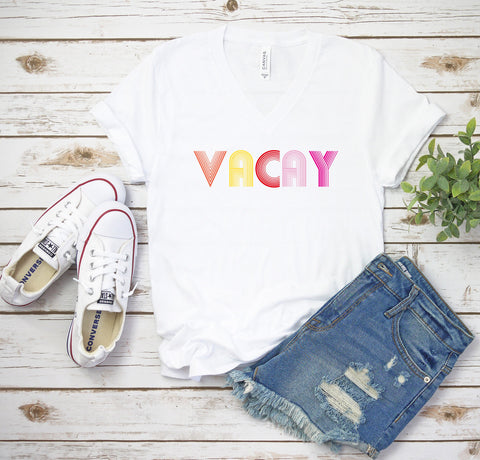 Vacay T-Shirt, Women's Vacation Shirt, Summer Vacation Shirt,  Girls Trip Shirt, Matching Shirts, Beach Shirt, Spring Break Shirt, Tank Tops