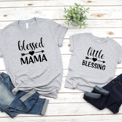 Mother's Day Mommy And Me Outfit, Blessed Mama, Little Blessing And Me Matching Shirts, Gift For Her, Mother's Day Gift, Mommy And Me Outfit