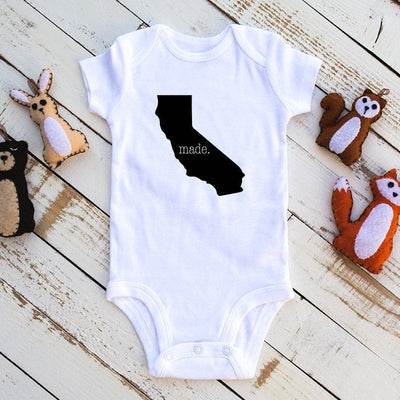 California Made. Baby Infant Bodysuit, Baby Bodysuit, Made In California Bodysuit, California Baby, Unisex Baby Clothes, Baby Shower Gift