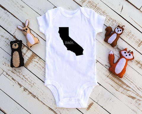 California Made. Baby Infant Bodysuit, Baby Bodysuit, Made In California Bodysuit, California Baby, Unisex Baby Clothes, Baby Shower Gift