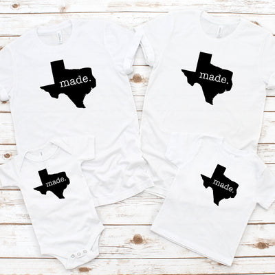 Family Matching Shirts, Made In Texas Shirt, Mommy and Me Shirts, Mommy and Me Outfits, Matching Family Shirts, Texas Made Shirt, Family Pic