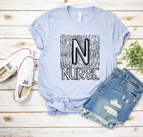 Nurse Shirt, Nurse Typography Shirt, Nurse Shirts, Gift For Nurse, Nurse Gift, Nurse Gift Shirt, Gift For Nursing Student