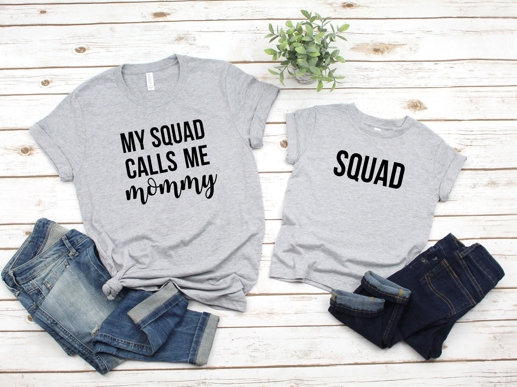 Mommy And Me Outfits Shirts, My Squad Calls Me Mommy, Squad, Mommy Matching Shirts, Gift For Her, Mother's Day Gift, Boy Mama, Mom of Boys