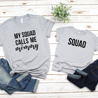 Mommy And Me Outfits Shirts, My Squad Calls Me Mommy, Squad, Mommy Matching Shirts, Gift For Her, Mother's Day Gift, Boy Mama, Mom of Boys