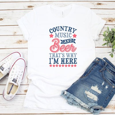 Country Music & Beer Patriotic, Country Strong Shirt, Country Music Festival, Country Concert Shirt, Country Music Shirt, Festival Shirt