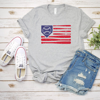 Baseball Flag Distressed Shirt, Baseball Shirts, Baseball Season shirts, Baseball Mom Shirt, Game Day Shirt, Gift For Her, Patriotic Shirt