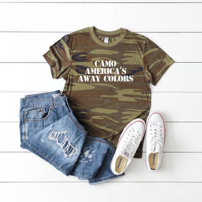 Camo America's Away Color Camo Shirt, American Shirt, Patriotic Shirt, Camo Shirt, Gift for Him, Gift for Her, Camo Lovers, Camo Shirts