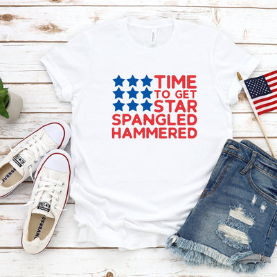 Time To Get Star Spangled Hammered, 4th Of July Shirt,  America Shirt, Fourth Of July Shirt, Shirt For Independence Day, Patriotic Shirt