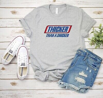 Thicker Than A.... T-Shirt, Funny Shirt, Funny Saying Shirt,  Shirt, Unisex Funny Shirt, Snack, Thickfila, Thick Girls More Colors Added!
