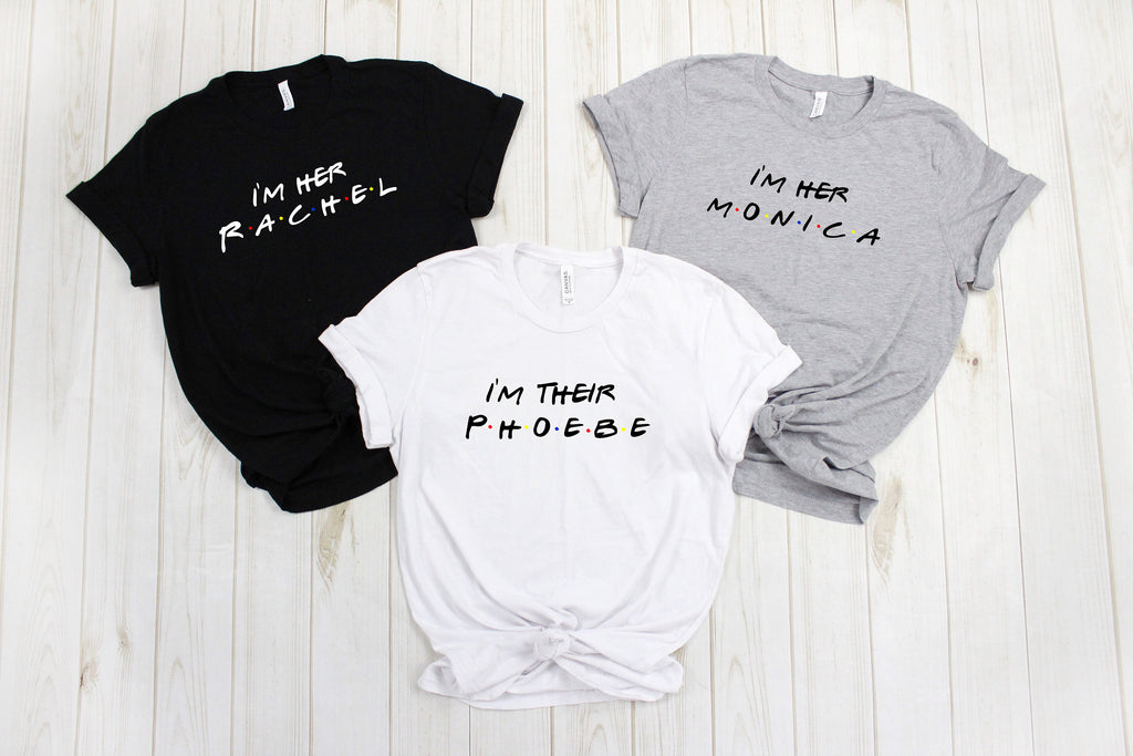 Best friend shirts, I'm her rachel, I'm her my monica, best friends Tshirt, gift for bff, bff matching tshirt, besties matching shirt gift