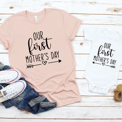 Mother's Day Mommy And Me Outfit, Our First Mother's Day, Mommy And Me Matching Shirts, Gift For Her, Mother's Day Gift, Mommy And Me Outfit