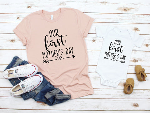 Mother's Day Mommy And Me Outfit, Our First Mother's Day, Mommy And Me Matching Shirts, Gift For Her, Mother's Day Gift, Mommy And Me Outfit