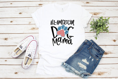 All American Dog Mama Shirt T-Shirt, Dog Mom Shirt, 4th Of July Shirt, Dog mama shirt, Fur mama shirts, Gift For Dog Mom, Dog Mom Gift