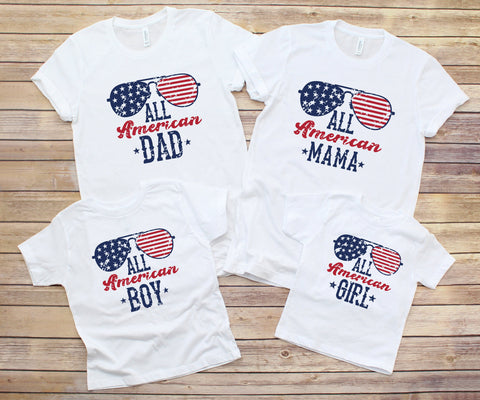 4th Of July American Family Shirts, Mom Dad Baby 4th of July Matching Shirts, Matching Mommy and Me Shirts, Mommy and Me Outfits, America