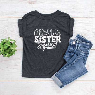 Baseball All Star Sister Squad Shirt, Youth Shirt, Kids Shirt, Baseball Shirt, Baseball Heart Shirt, Baseball Game Shirt, Game Day Shirt