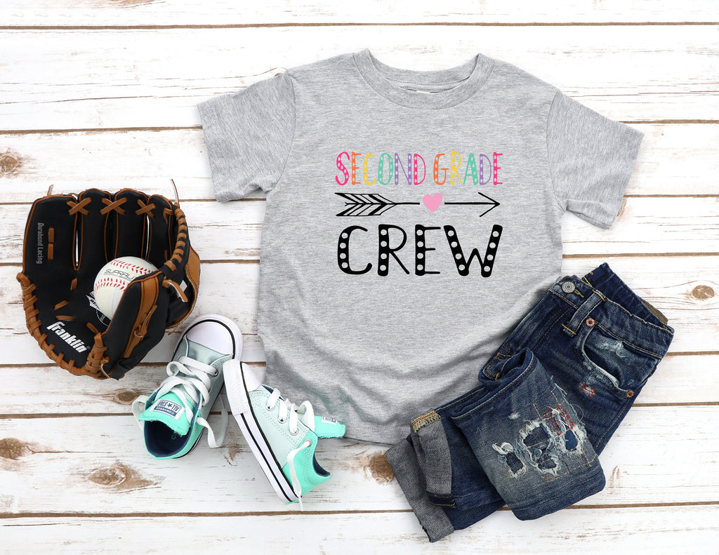 2nd Grade Crew Toddler and Youth T-Shirts, Second Grade Kids Shirt, Toddler Shirt, Youth Shirt, Kids Shirt, Funny Youth Shirt, Kids Clothing