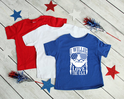 I Willie Love The USA Youth T-shirt, Toddler & Youth Shirt,  4th Of July Shirt, 4th Of July Kids Outfit, Cute Kids Shirts, Patriotic Shirts