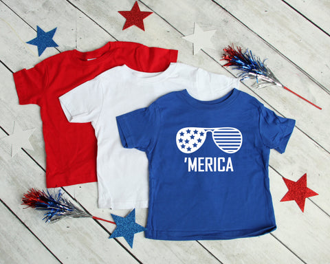 Merica Youth T-shirt, Toddler & Youth Shirt,  4th Of July Shirt, 4th Of July Kids Outfit, Cute Kids Shirts, Patriotic Shirts, Boys And Girls