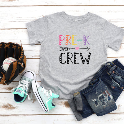 Pre-K Crew Toddler and Youth T-Shirts, Back to School Kids Shirt, Toddler Shirt, Youth Shirt, Kids Shirt, Funny Youth Shirt, Kids Clothing