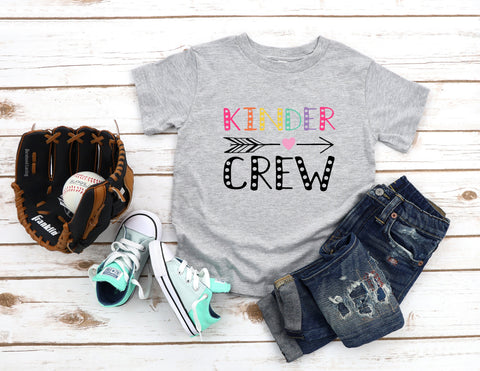 Kinder Crew Toddler and Youth T-Shirts, Kindergarten Kids Shirt, Toddler Shirt, Youth Shirt, Kids Shirt, Funny Youth Shirt, Kids Clothing