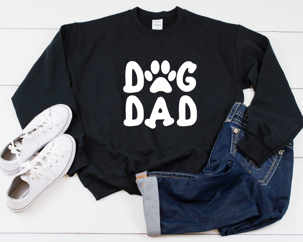 Dog Dad Paw Heavy Blend Crewneck Sweatshirt, Dog Sweater, Dog Dad Sweatshirt, Dog Dad Crew Sweater, Dog Dad, Fathers Day Sweater