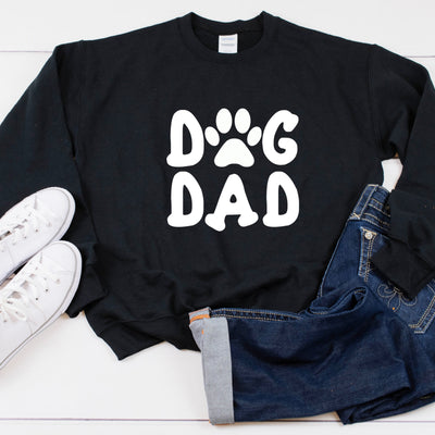 Dog Dad Paw Heavy Blend Crewneck Sweatshirt, Dog Sweater, Dog Dad Sweatshirt, Dog Dad Crew Sweater, Dog Dad, Fathers Day Sweater