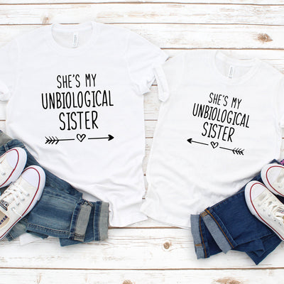 Youth Best friend, She's My Unbiological Sister Youth Tee Shirt, Besties T-Shirt, Youth shirt, bff matching tshirt, besties matching shirt