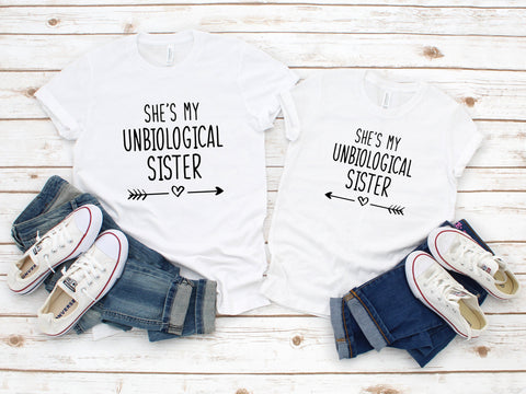 Youth Best friend, She's My Unbiological Sister Youth Tee Shirt, Besties T-Shirt, Youth shirt, bff matching tshirt, besties matching shirt