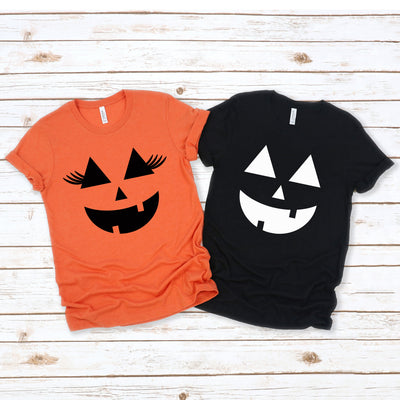 Halloween Couples Shirts T-Shirt, Pumpkin Shirts, His & Hers, Matching Shirts, Wedding Gift, Anniversary, Funny Halloween Shirts