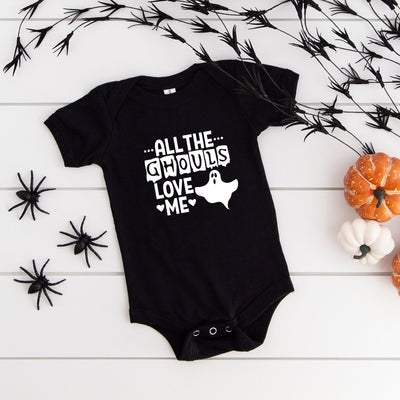 All The Ghouls Love Me Halloween Baby Infant Bodysuit, Funny Baby Bodysuit, Halloween Bodysuit, Unisex Baby Clothes, Baby Shower Gift