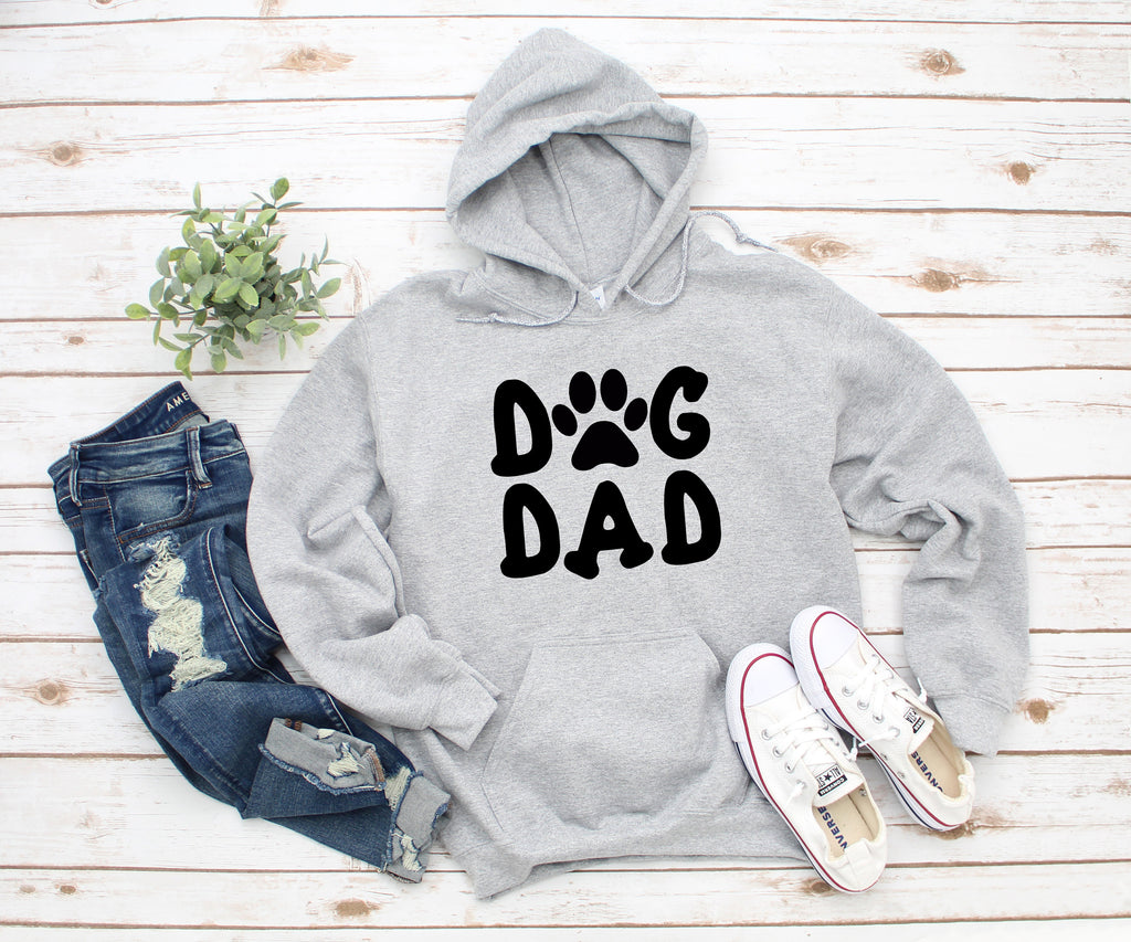 Dog Dad Paw Heavy Blend Hooded Sweatshirt Hoodie, Dog Dad Hoodie, Hooded Sweater, Fur Papa Hoodie, Dog Dad, Dog Dad Hoodie, 12 Colors!