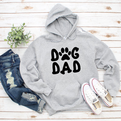 Dog Dad Paw Heavy Blend Hooded Sweatshirt Hoodie, Dog Dad Hoodie, Hooded Sweater, Fur Papa Hoodie, Dog Dad, Dog Dad Hoodie, 12 Colors!