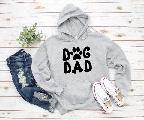 Dog Dad Paw Heavy Blend Hooded Sweatshirt Hoodie, Dog Dad Hoodie, Hooded Sweater, Fur Papa Hoodie, Dog Dad, Dog Dad Hoodie, 12 Colors!