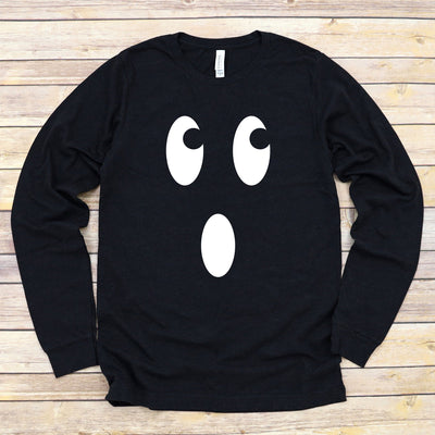 Ghost Face Long Sleeve T-Shirt Tee, Trick or treat shirts, Cute Halloween shirts,  Spooky shirts, Fun Halloween shirts, Unisex Shirt