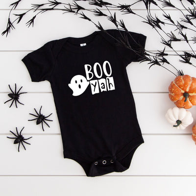 Boo Yah Halloween Baby Infant Bodysuit, Funny Baby Bodysuit, Halloween Bodysuit, Unisex Baby Clothes, Baby Shower Gift, Scary, Funny, Boo