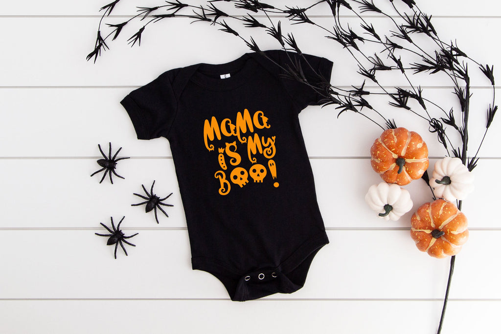 Mama Is My Boo Baby Infant Bodysuit, Funny Baby Bodysuit, Halloween Bodysuit, Unisex Baby Clothes, Baby Shower Gift, Scary, Funny, Boo!